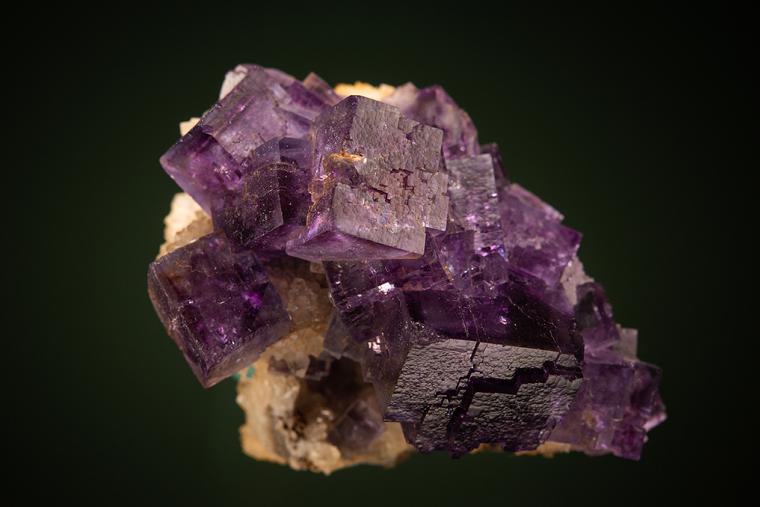 FLUORITE on QUARTZ